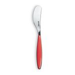 Cuchillo Para Mantequilla De Acero Inoxidable Rojo Y Plateado - Guzzini