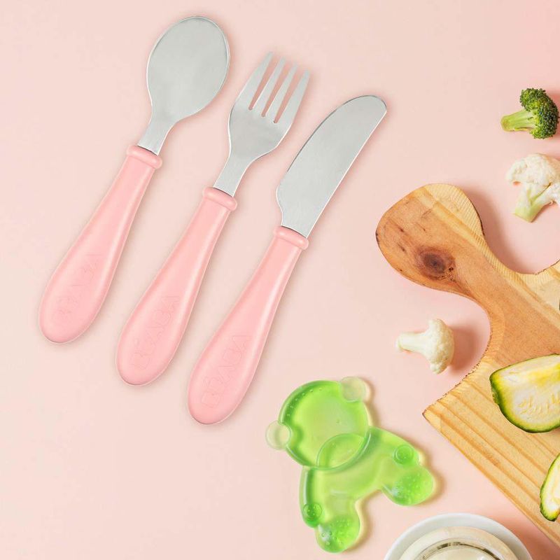 Set De 3 Pzas Cubiertos 3ra Etapa Para Niña - Beaba