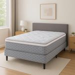 Set De Cama Colchón + Base Deluxe Advance - Indufoam Varios Tamaños