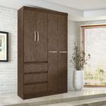 Armario De 4 Puertas Y 3 Gavetas 47X110X197 Cm - Z