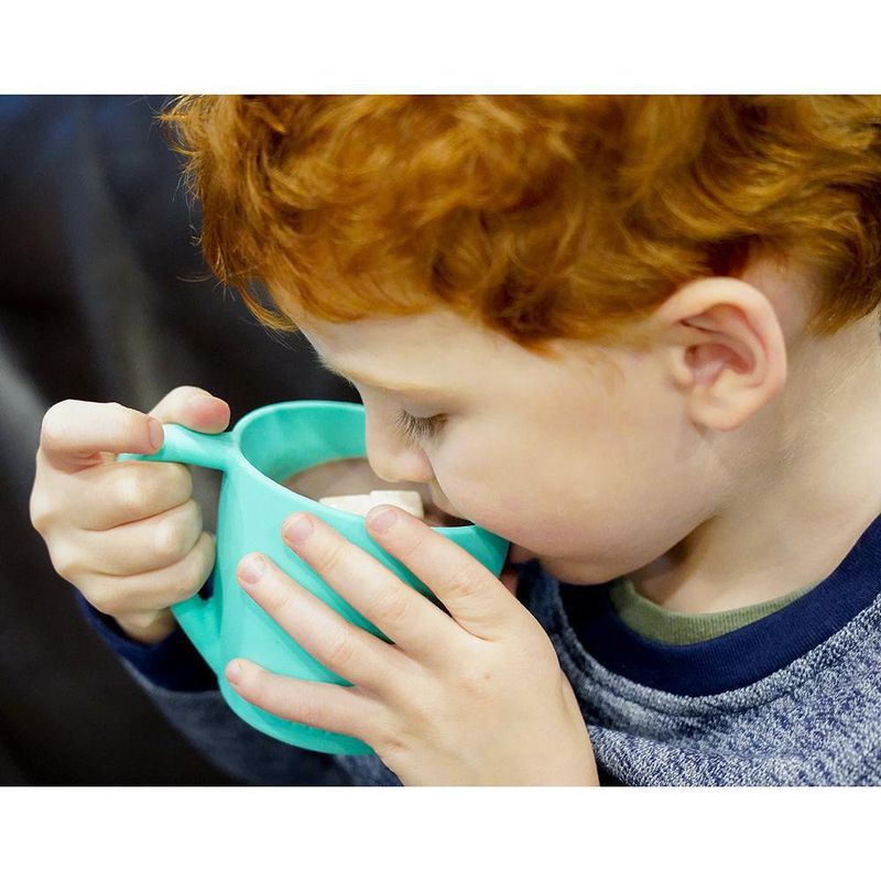 Set De Tazas De Silicón Azul y Verde Diseño Oso 200 Ml - Melli Baby