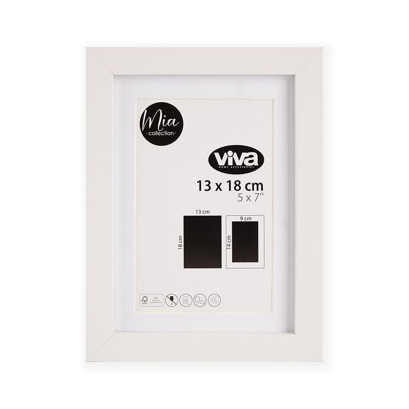 Marco Para Foto Blanco 13 X 18 Cm - Viva