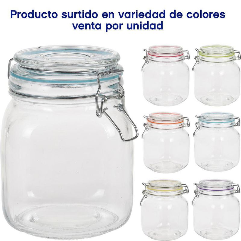 Frasco Almacenador 1000 Ml Colores Surtidos
