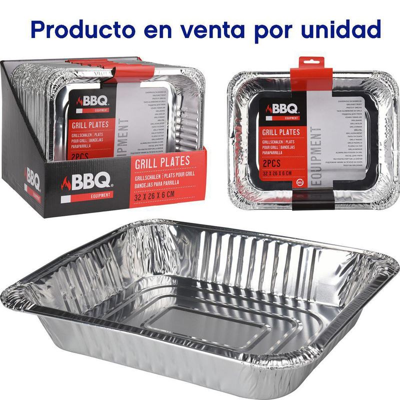 Set De Moldes De Aluminio Rectangular 2 Pzas