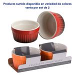 Set De Moldes Para Hornear De Porcelana 2 Pzas Colores Surtidos