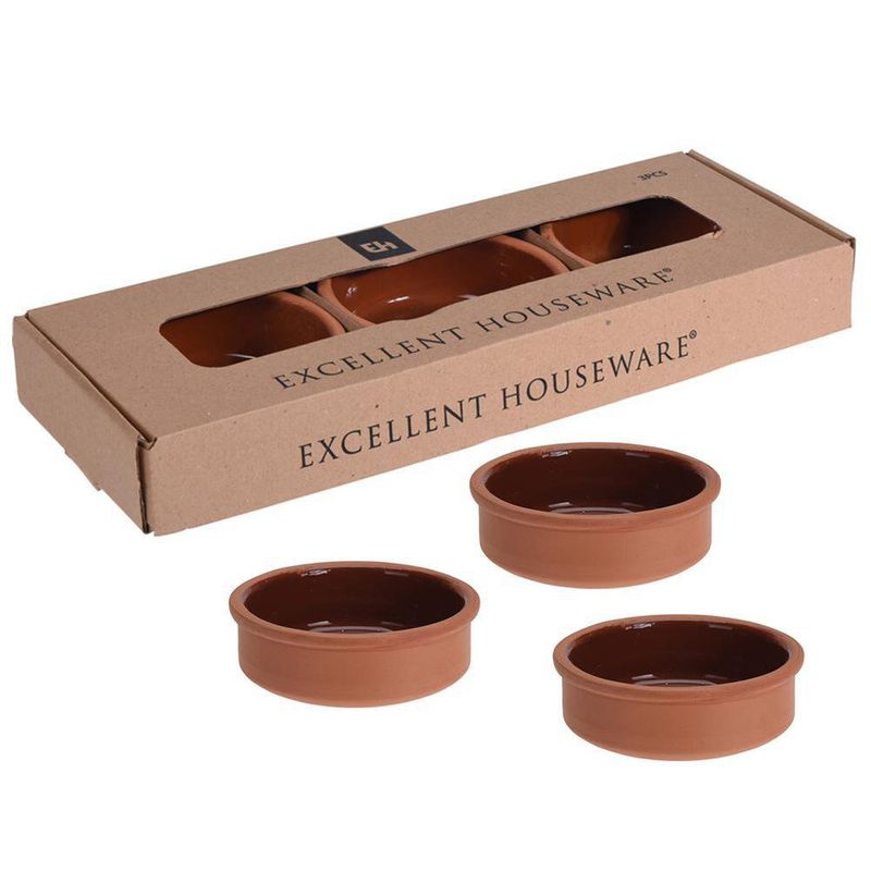 Set De Moldes Cerámicos Para Hornear 200 Ml 3 Pzas