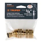 Conector Rápido De Manguera Latón 3/4 Plg - Truper