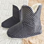 Bota Pantufla Azul Con Puntitos Blancos - Viva Varias Tallas