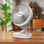 Ventilador Para Escritorio Recargable Blanco De 8 Plg - Rosthal