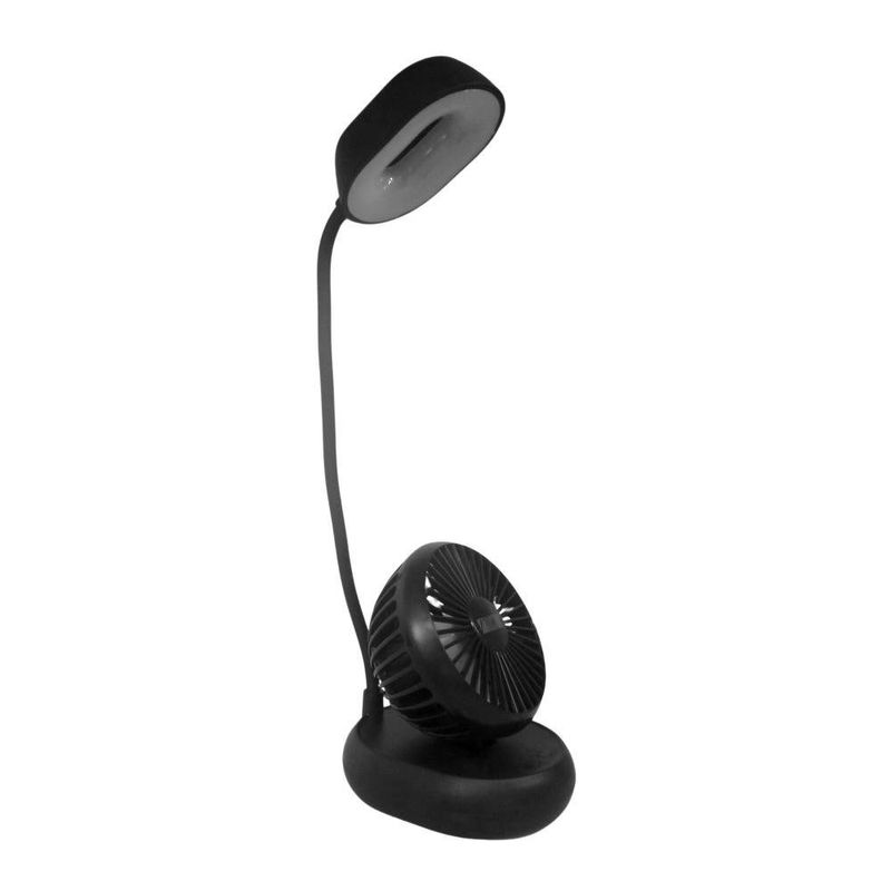Ventilador Recargable para Escritorio 3 Plg Negro