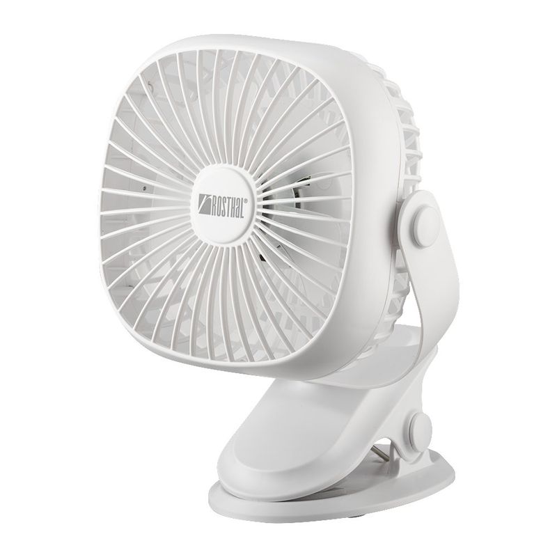 Ventilador Para Escritorio Recargable Blanco De 5 Plg - Rosthal