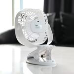 Ventilador Para Escritorio Recargable Blanco De 5 Plg - Rosthal