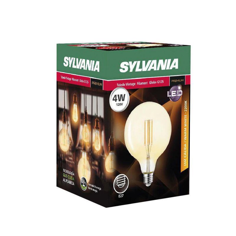 Bombilla Led Globo Vintage Ámbar E27 De 4 W - Sylvania