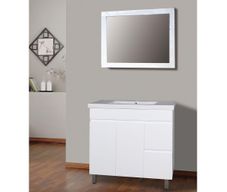 Mueble Para Lavamanos Con Espejo Vanity Blanco - Homekemp