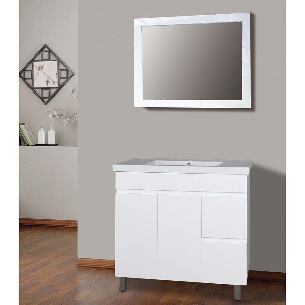 VICCO conjunto de muebles de baño EMMA blanco - espejo, mueble bajo lavabo