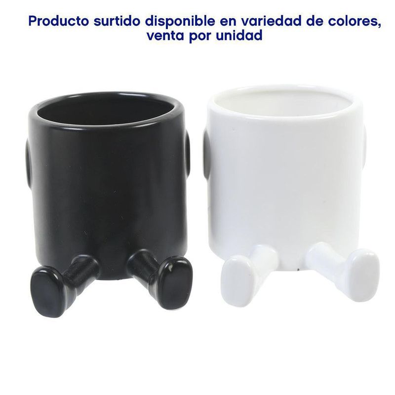 Maceta Cerámica Con Piernas 7 X 11 X 7.5 Cm Colores Surtidos - Concepts