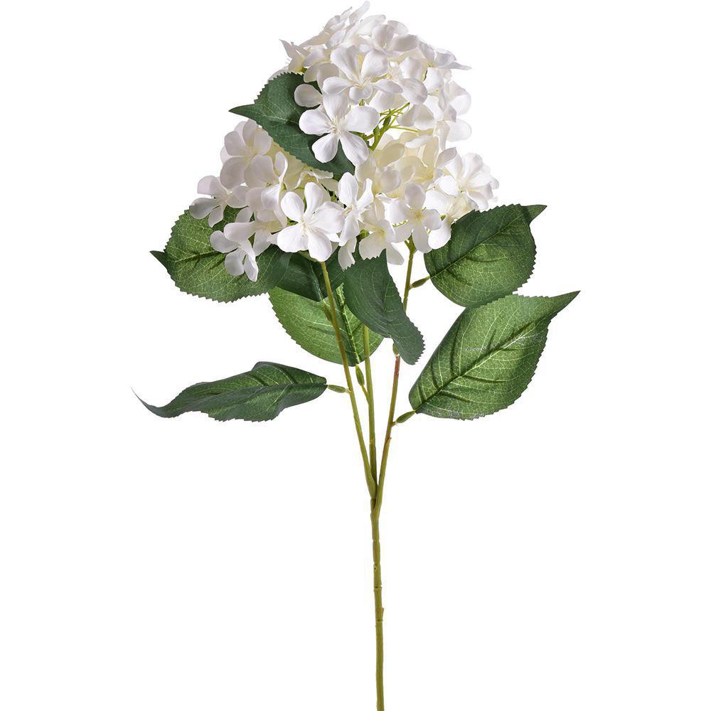 Tige De Fleur Artificielle Hortensia Livia Beige H58cm - Flora Déco