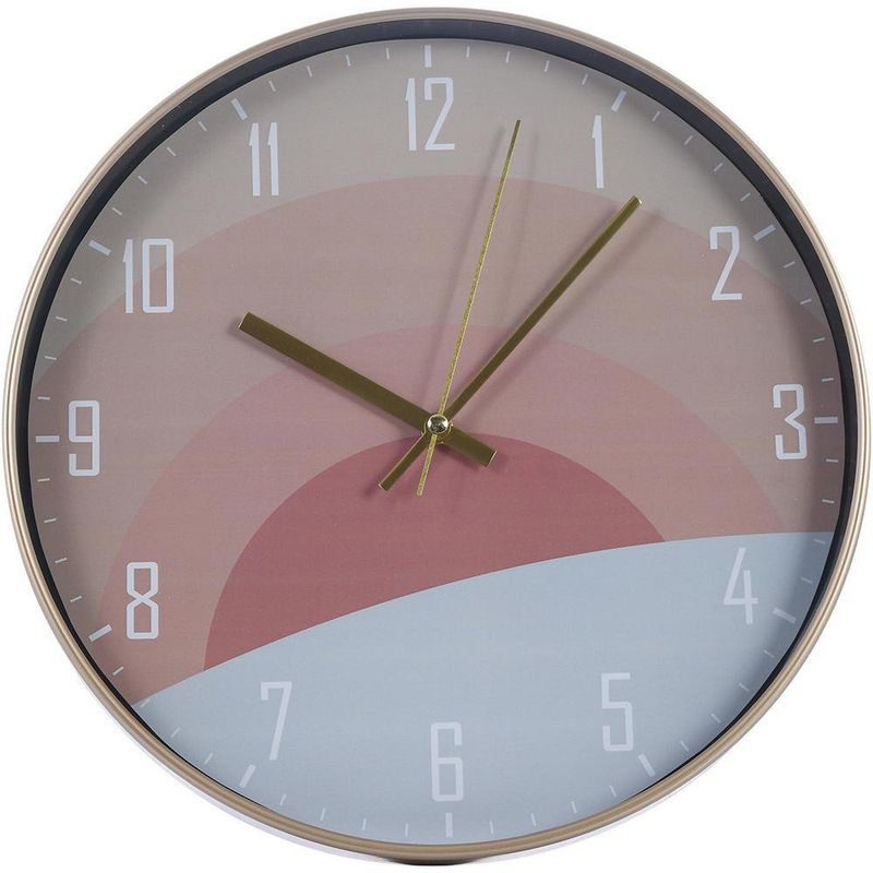 Reloj De Pared A Batería Rosa Y Celeste 30 X 30 X 4 Cm - Concepts