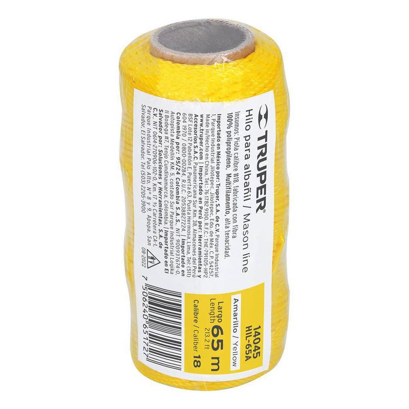 Hilo Para Albañil Amarillo 65 M - Truper