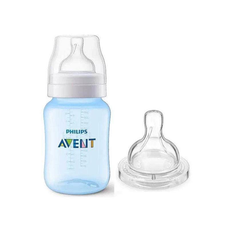 Set De 3 Biberones De 4 Oz Philips Avent Natural Flujo Lento Color  TRANSPARENTES