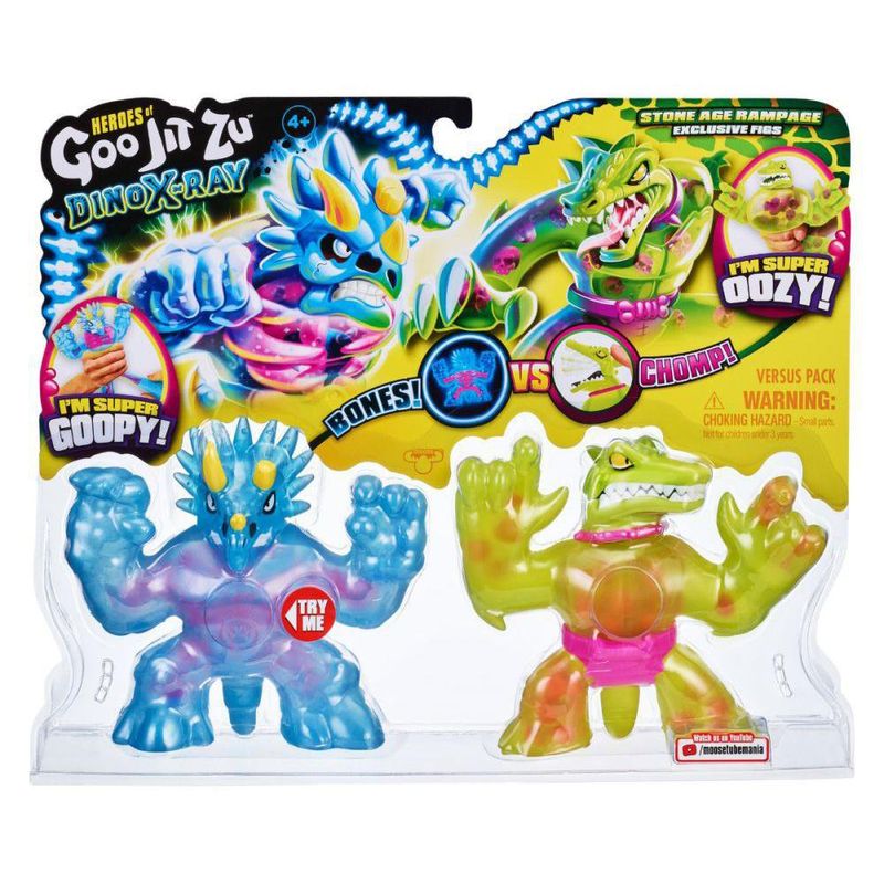 Muñecos De Juguetes Con 2 Dino X Ray Surtidos Plástico Suave - Goo Jit Zu