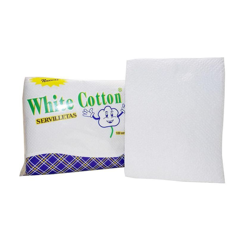 Paquete De Servilletas De Papel Cuadradas 100 Unidades - White Cotton