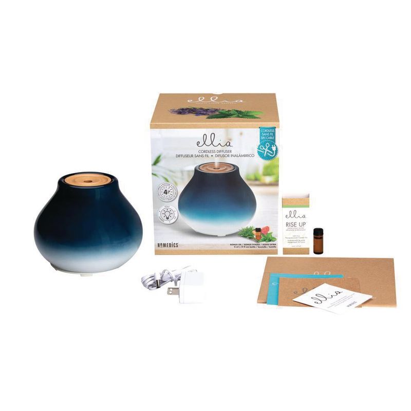 Difusor De Aromas Inalámbrico Negro Con Blanco 135 Ml - Homedics