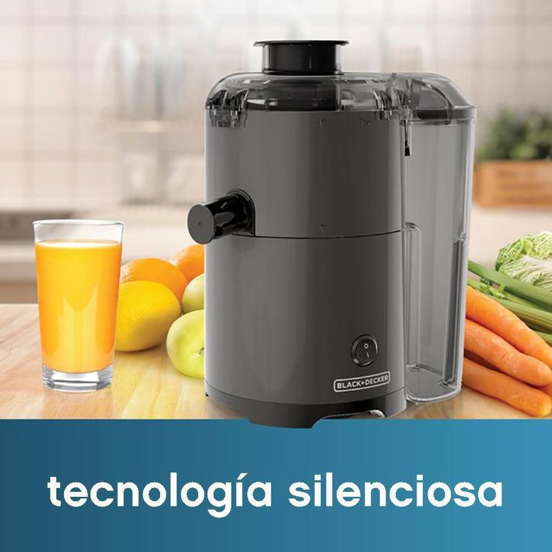 Ofer-Taz GT - ✨ El Extractor de Jugo de 400 watts de BLACK+DECKER hace  fácil convertir todas sus frutas y vegetales favoritos en un delicioso jugo  sin pulpa. ⚫ EL potente motor