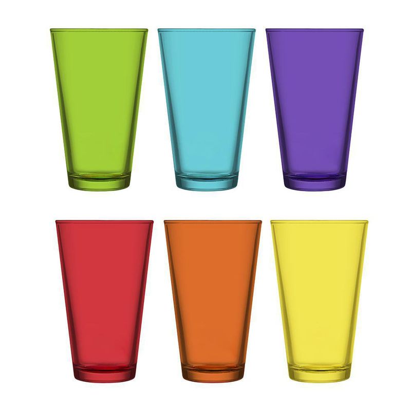 Set De 6 Vasos De Colores Pastel Vidrio Multicolor 365ml con Ofertas en  Carrefour