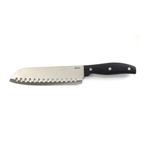 Cuchillo Santoku Multiusos 7" Plateado Y Negro Acero Inoxidable - Oster
