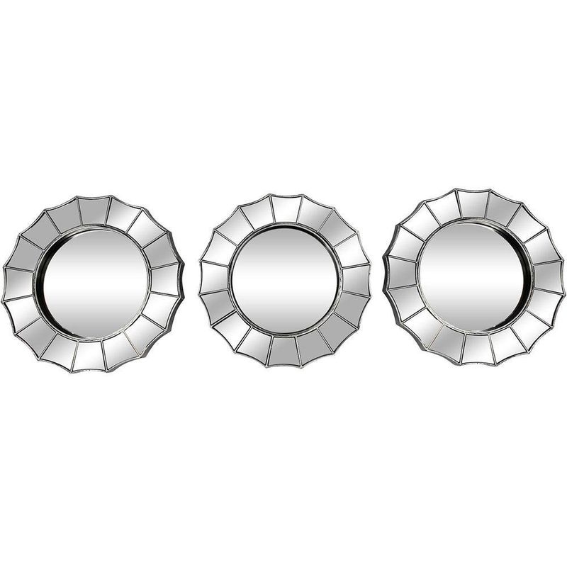 Set De 3 Espejos Negros 25X25X2 Cm - Concepts - Cemaco