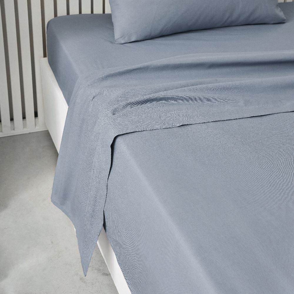 Sábana Plana De Algodón 100% Lina Paprika - 240 X 300 Cm, Suave Y Transpirable, Para Cama Matrimonial/Grande