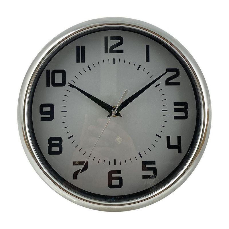 Reloj De Pared Con Batería Plateado De 25.4X4.2X25.4 Cm - Concepts