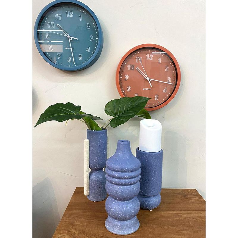 Reloj De Pared A Batería Naranja De 25.4X4X25.4 Cm - Concepts