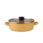 Olla Arrocera De Peltre Con Tapa 3.9L 24 Cm Amarilla - Cinsa
