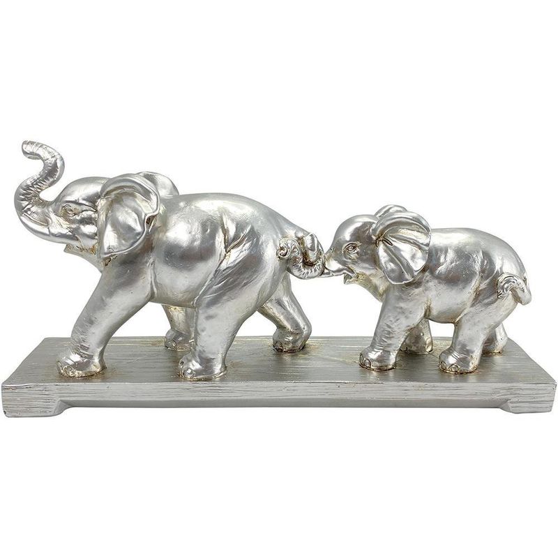 Figura Decorativa Elefante Mamá Hijo De 30X7.5X14 Cm - Concepts