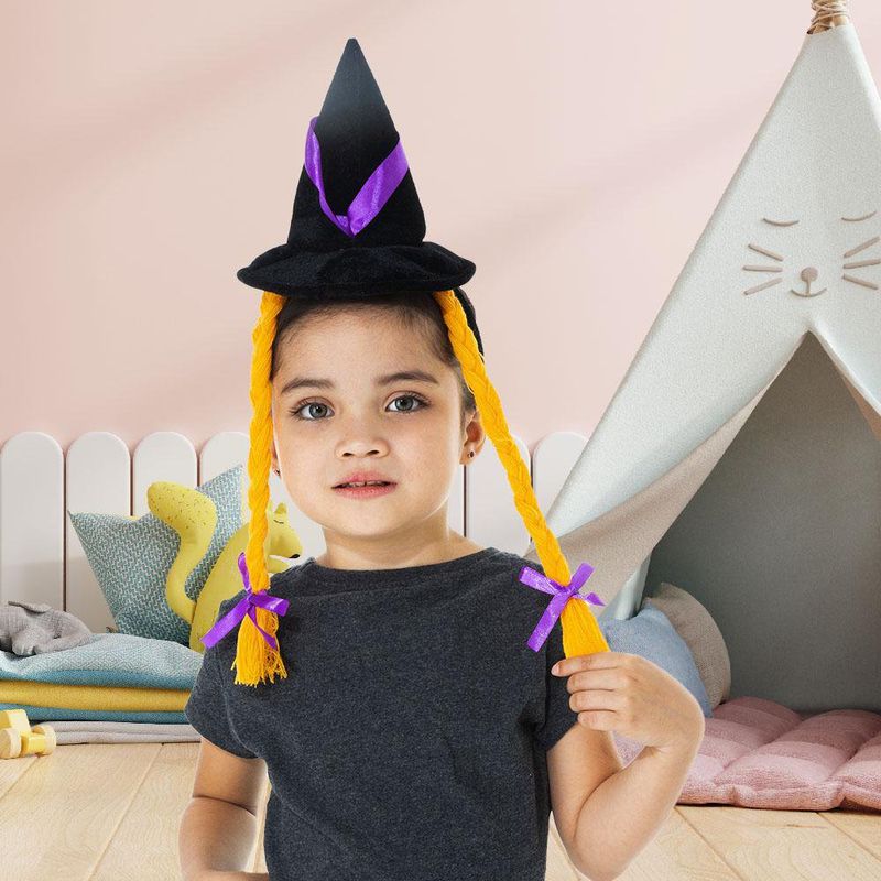 Sombrero De Bruja Con Trenzas