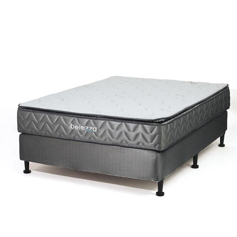 Set De Cama Colchón + Base Static - Belezza Varios Tamaños