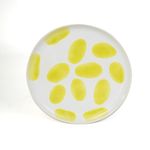 Plato Cena Lollipop Amarillo Y Blanco 10.8 Plg - Niu Haus