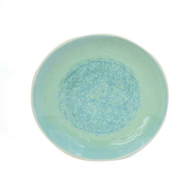 Plato Cena Otago Celeste Y Verde 11 Plg - Niu Haus