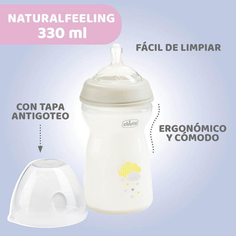 CHICCO BIBERON NATURAL FEELING 6M+ 330ML UNISEX