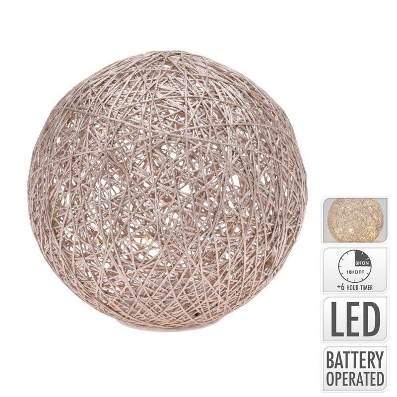 Esfera Decorativa Con Luz Led 20 Cm