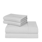 Set De Sábanas Jersey Gris Claro - Viva Varios Tamaños