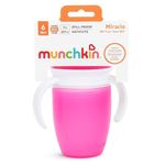 Vaso Entrenador Con Tapa Y Asas Miracle 360° Rosado - Munchkin