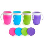 Vaso Entrenador Con Tapa Y Asas Miracle 360° Rosado - Munchkin