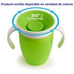 Vaso Entrenador Con Tapa Y Asas Miracle 360° Verde - Munchkin