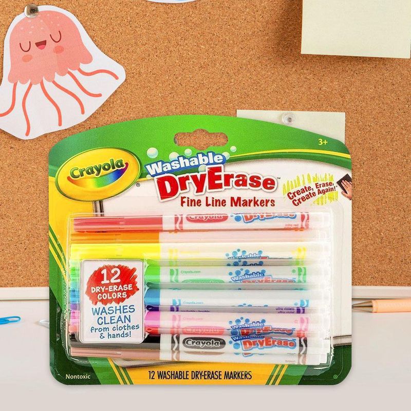 Marcador Dry Erase Fino 12 Colores - Crayola
