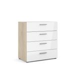 Gavetero 4 Cajones Blanco Y Beige - Tvilum