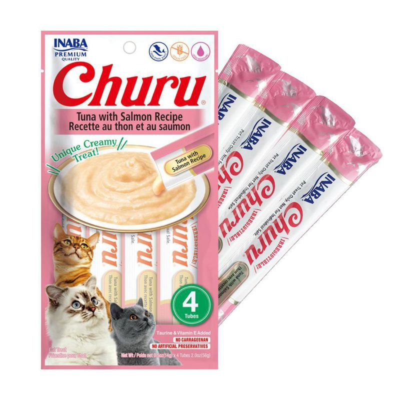 Snack-Para-Gatos-Churu-Sabor-Salmon-4-Tubos---Inaba