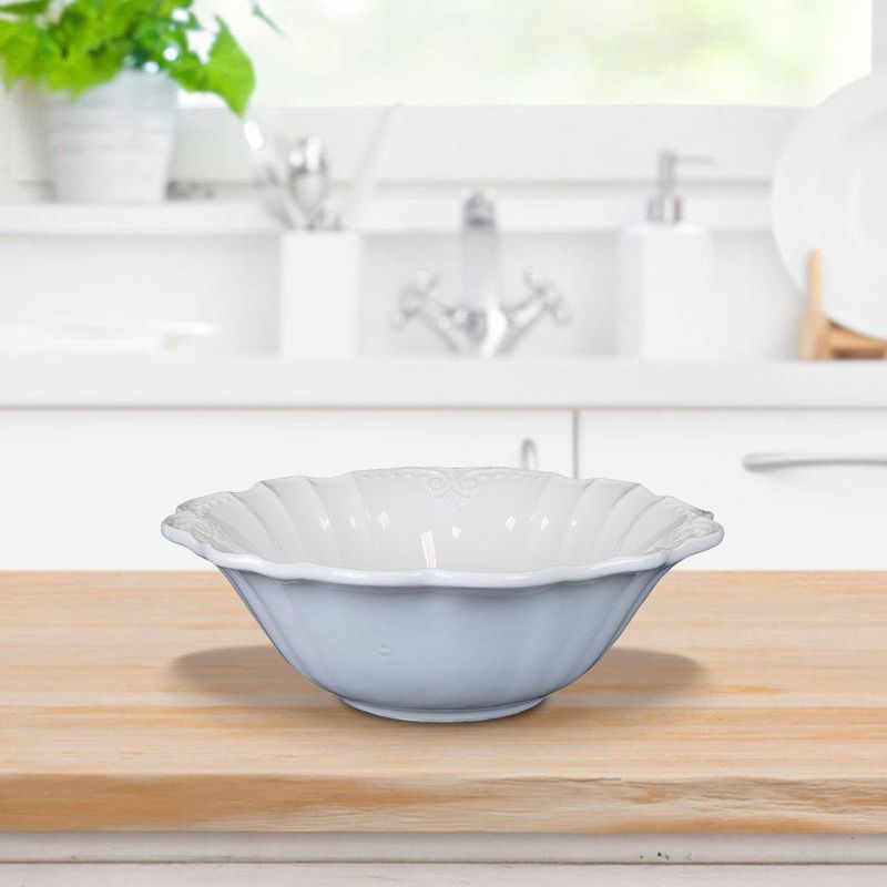 Bowl De Cerámica Blanco 32.5 Cm - Niu Haus
